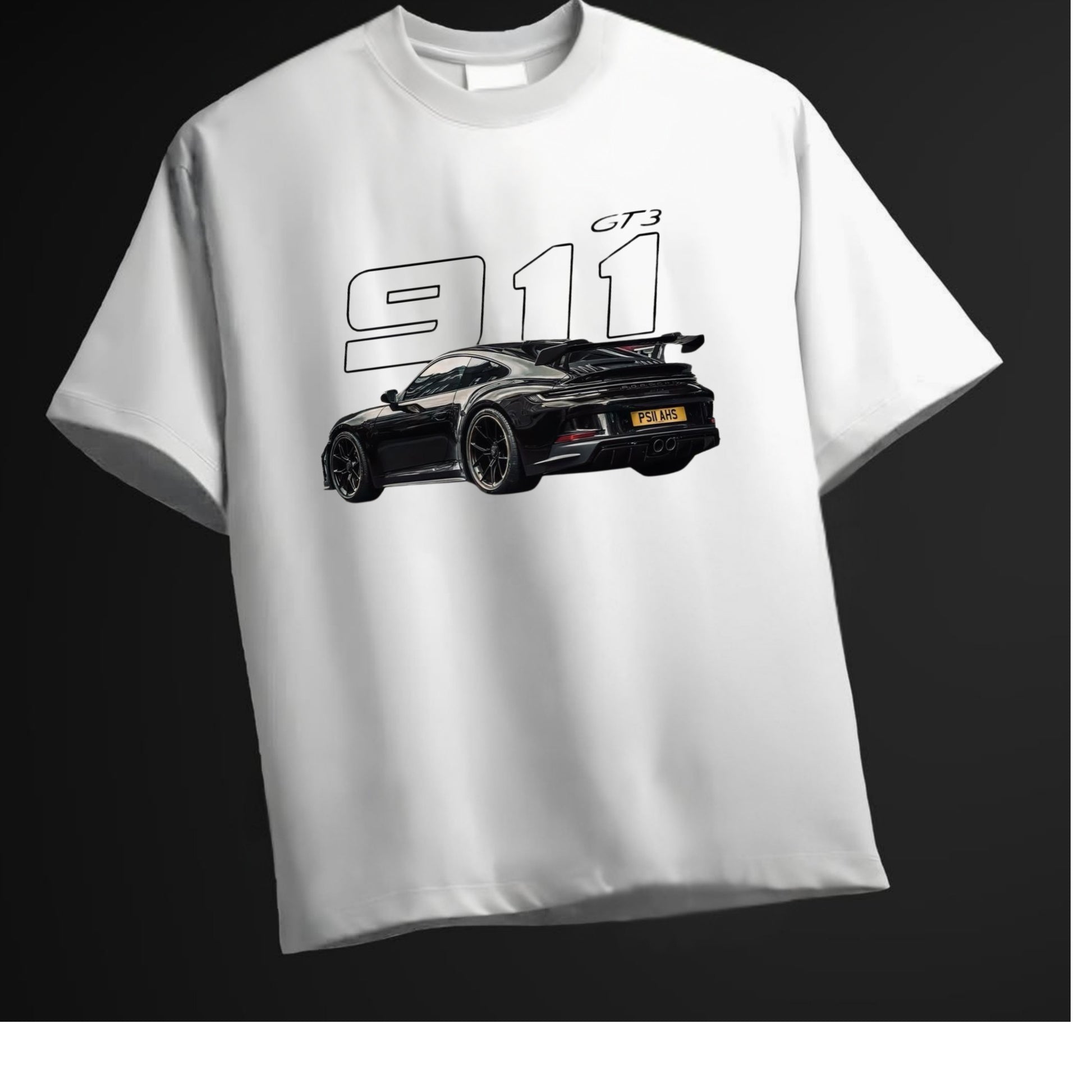 Men's porsche  car printed Oversized Tshirt