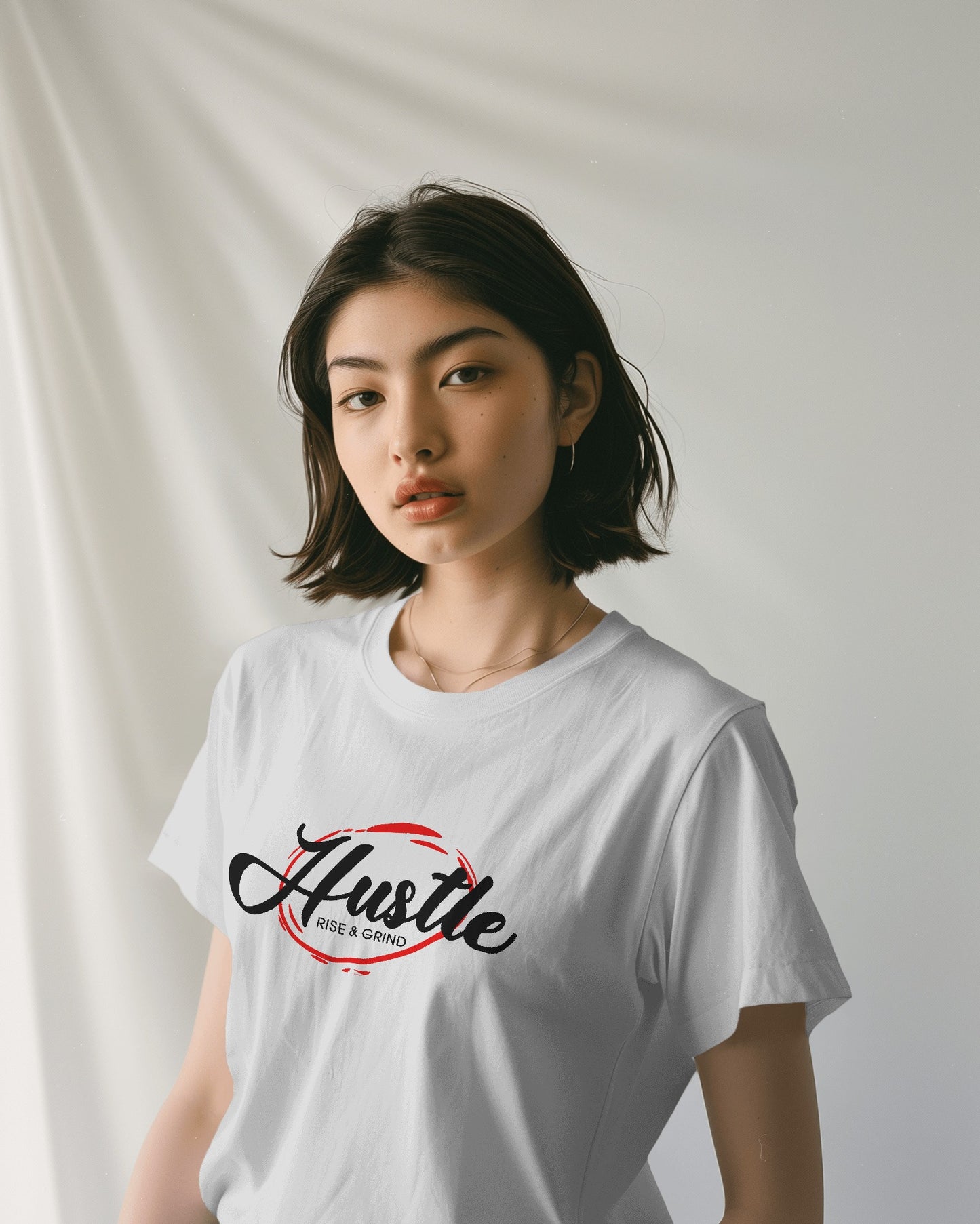 Women's Hustle Printed Oversized Tshirt