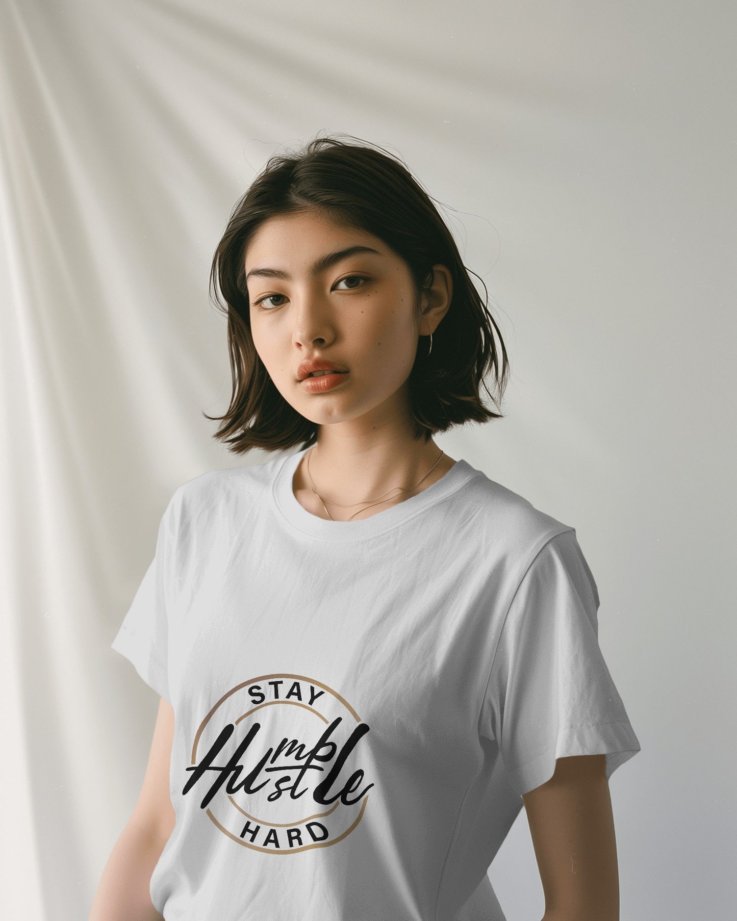 Women's Stay Hard Printed Oversized Tshirt