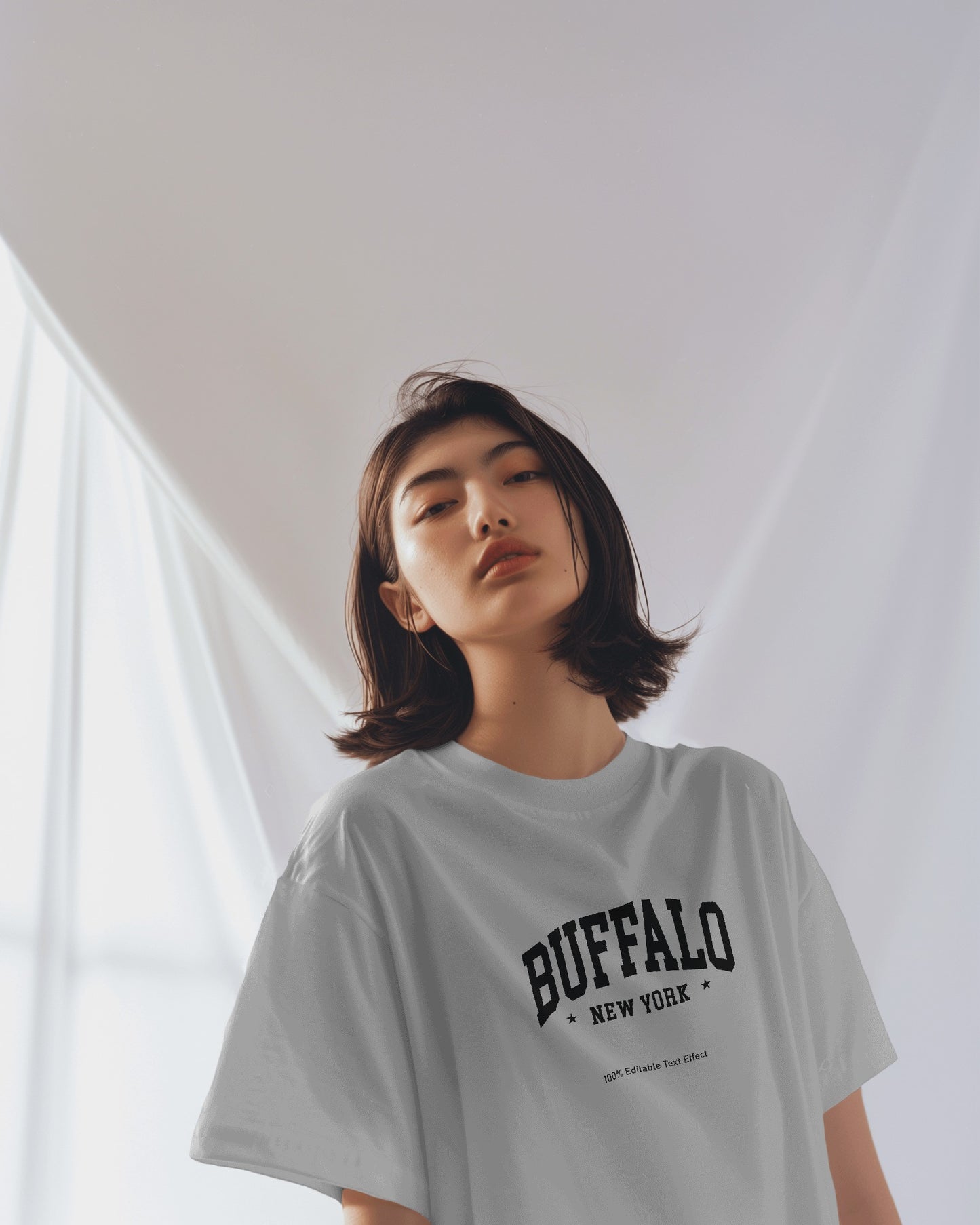 Women's Buffallo Printed OverSized Tshirt