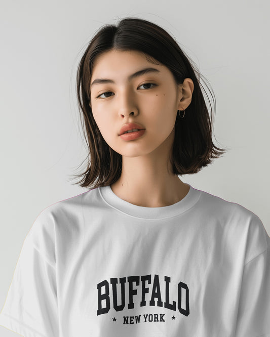 Women's Buffallo Printed OverSized Tshirt