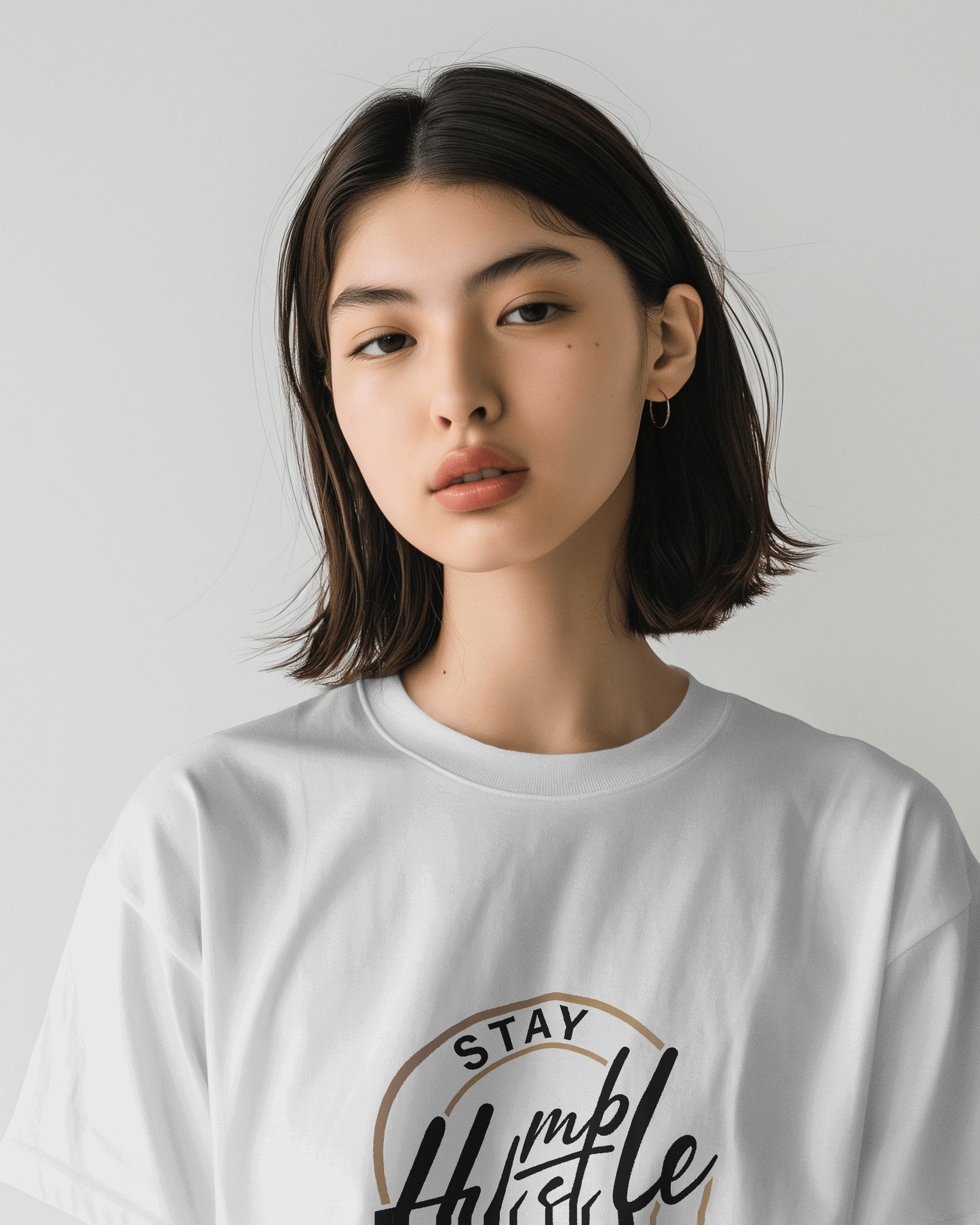 Women's Stay Hard Printed Oversized Tshirt