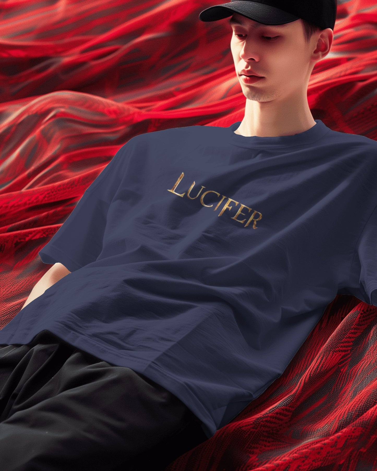 Men's Lucifer Printed Oversized Tshirt