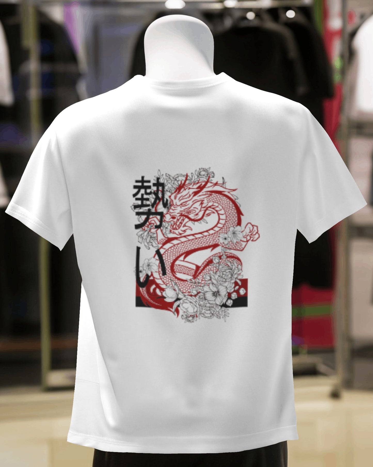 Men's Dragon Printed OverSized Tshirt