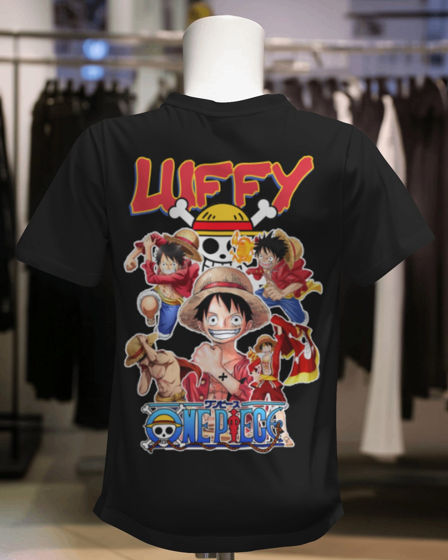 Men's Luffy Printed Oversized Tshirt