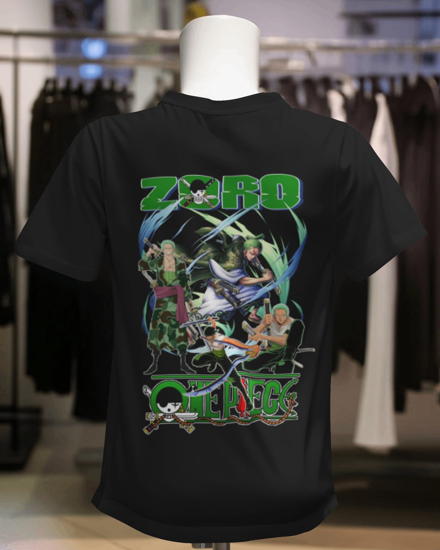 Men's Anime Zoro Printed OverSized Tshirt