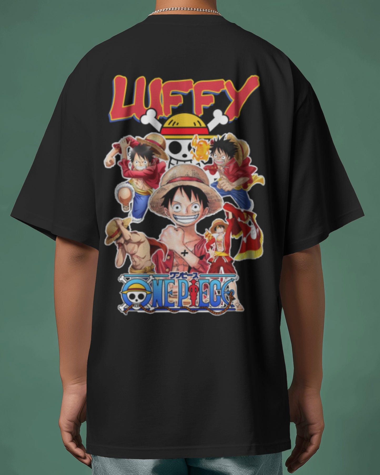 Men's Luffy Printed Oversized Tshirt