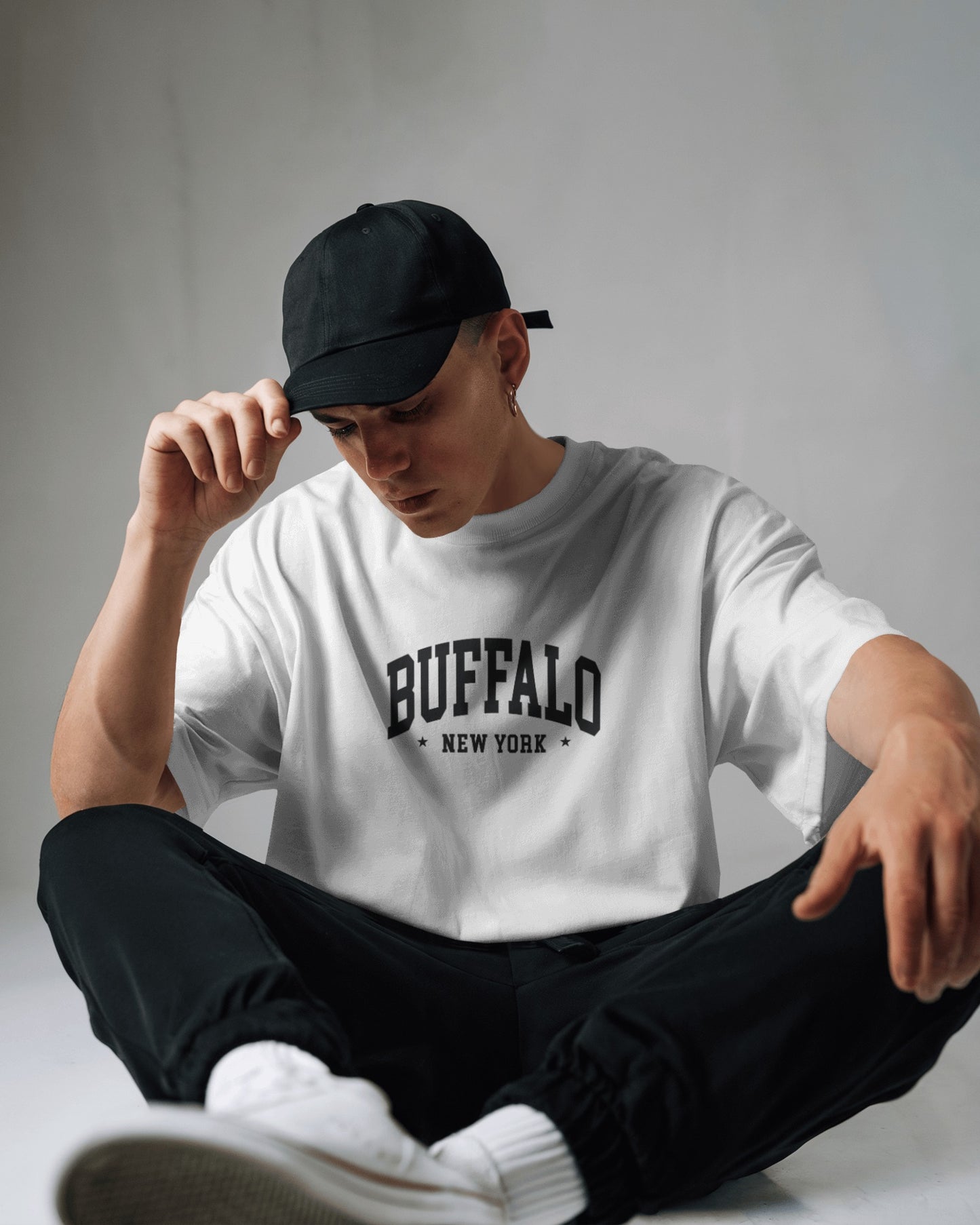 Men's Buffalo printed Oversized Tshirt