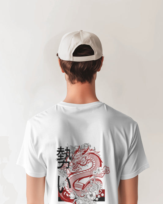 Men's Dragon Printed OverSized Tshirt