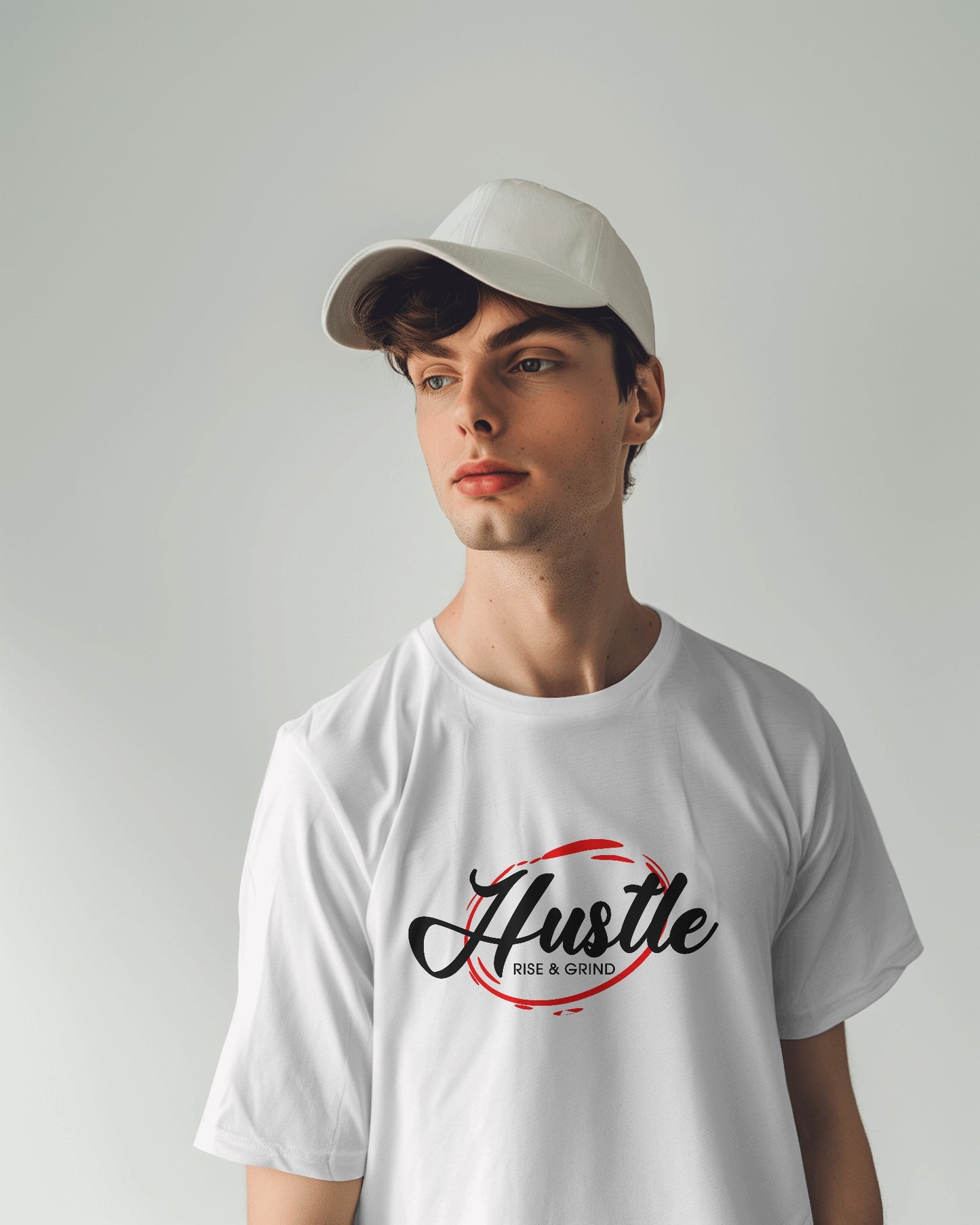 Men's Hustle Printed Oversized Tshirt