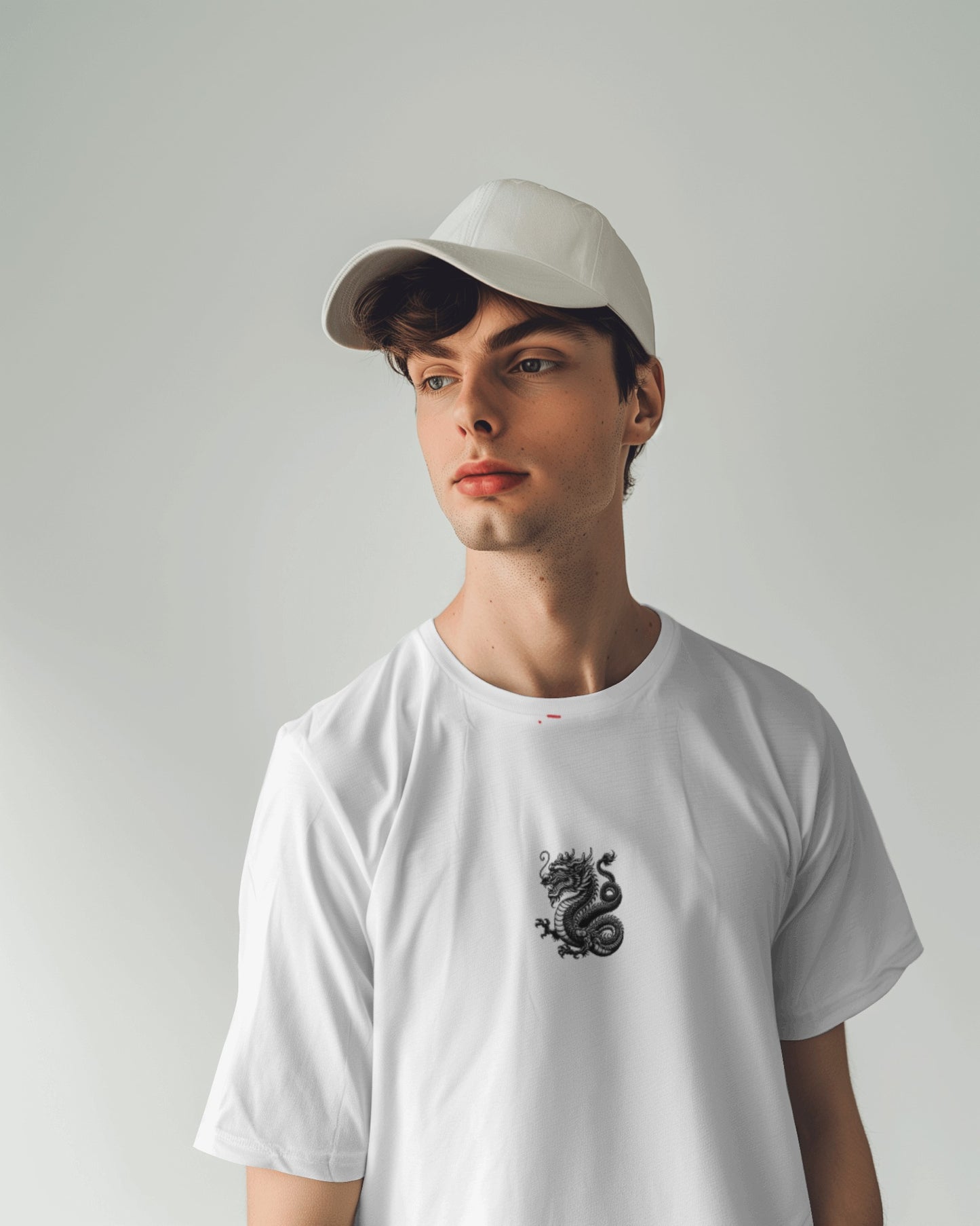 Men's Dragon Printed OverSized Tshirt